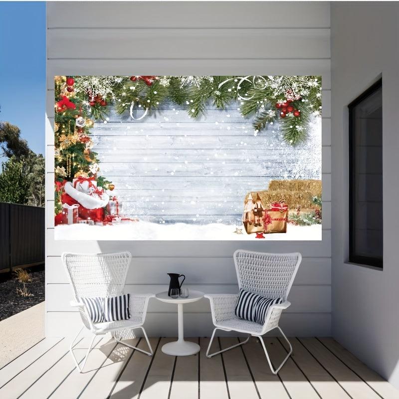 Christmas Wood Photography Background 109x179cm