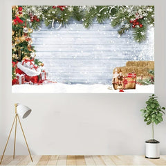 Christmas Wood Photography Background 109x179cm