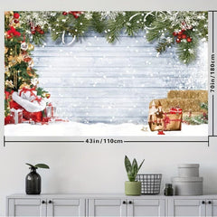 Christmas Wood Photography Background 109x179cm