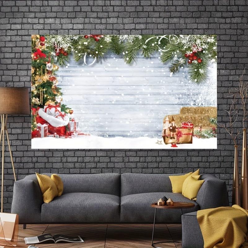 Christmas Wood Photography Background 109x179cm