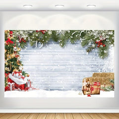 Christmas Wood Photography Background 109x179cm