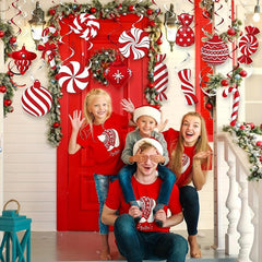 Xmas Peppermint Candy Hanging Decorations