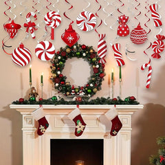 Xmas Peppermint Candy Hanging Decorations