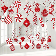 Xmas Peppermint Candy Hanging Decorations