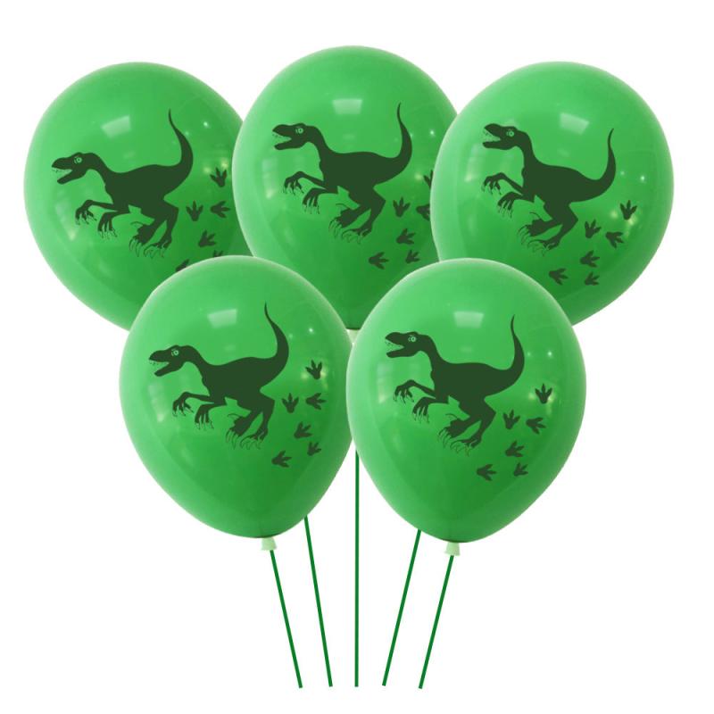 Dinosaur Latex Balloon Pull Flag Set Birthday Banner Kids Party Supplies