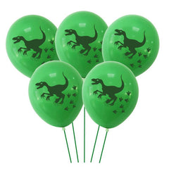 Dinosaur Latex Balloon Pull Flag Set Birthday Banner Kids Party Supplies