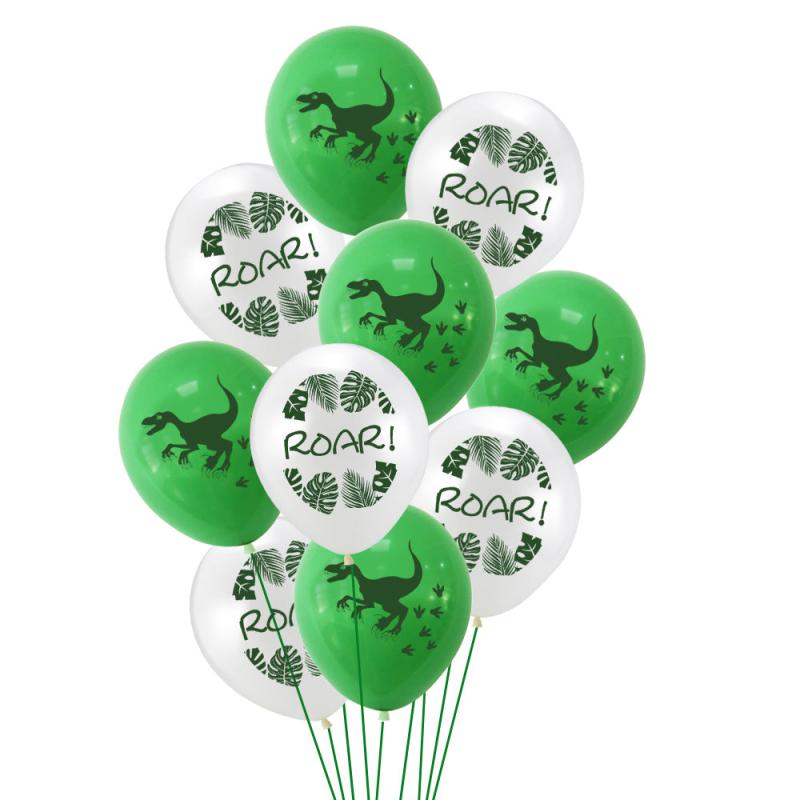 Dinosaur Latex Balloon Pull Flag Set Birthday Banner Kids Party Supplies