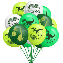 Dinosaur Latex Balloon Pull Flag Set Birthday Banner Kids Party Supplies