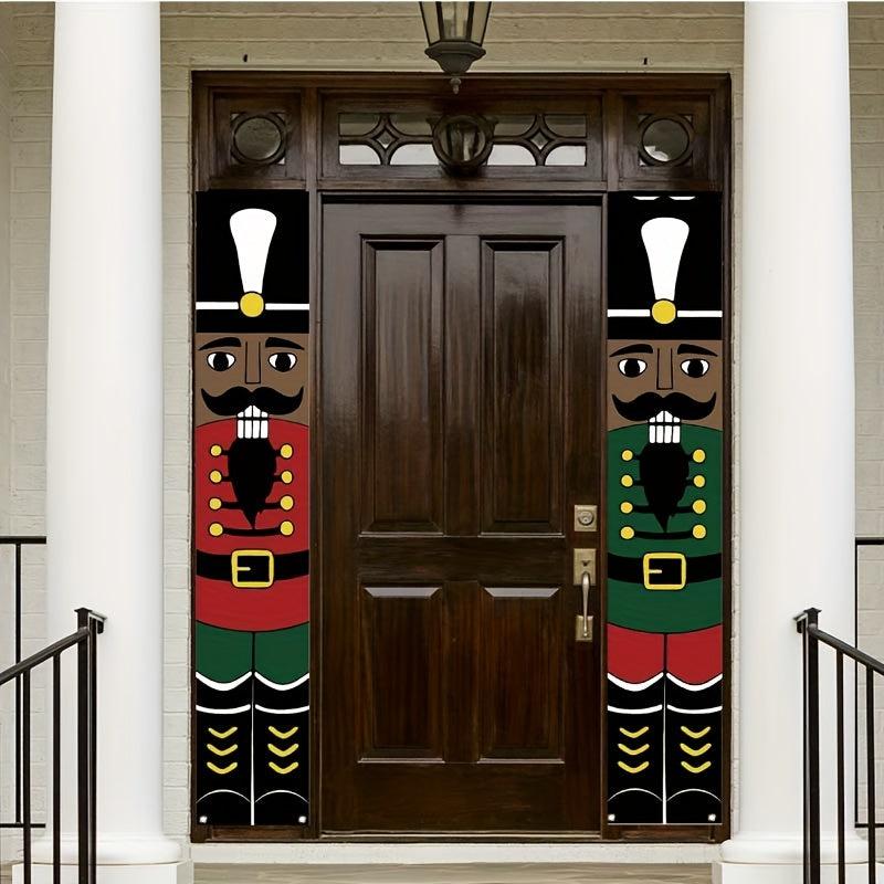 Christmas Decorations Banner Pair 29 97 X179 83 Cm Porch Couplets Outdoor