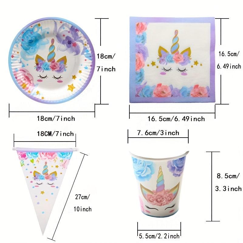 Unicorn Birthday Decorations Set for Boys and Girls Party Supplies