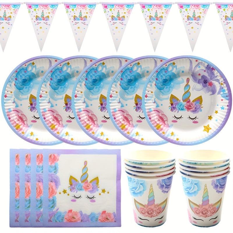 Unicorn Birthday Decorations Set for Boys and Girls Party Supplies