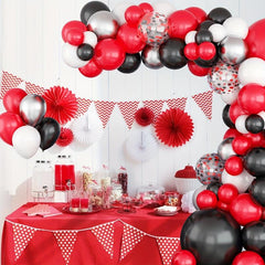 Red Arch Wreath Balloon Chain Set Birthday Wedding Party Supplies