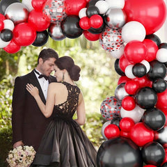 Red Arch Wreath Balloon Chain Set Birthday Wedding Party Supplies