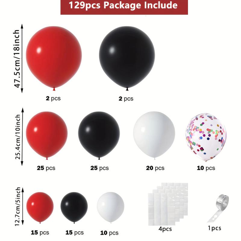 Red Arch Wreath Balloon Chain Set Birthday Wedding Party Supplies