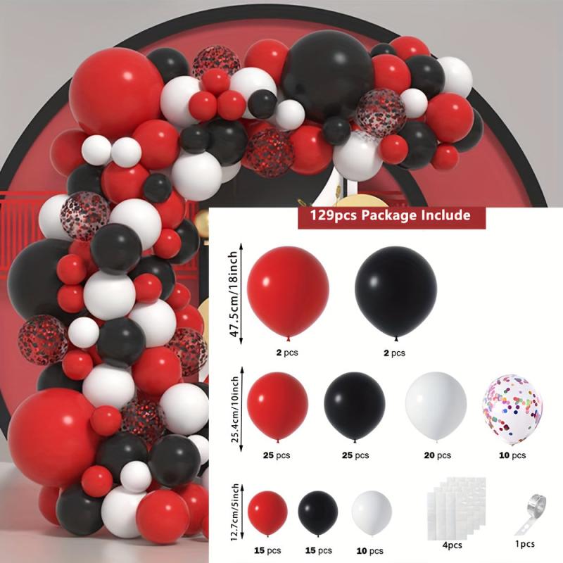 Red Arch Wreath Balloon Chain Set Birthday Wedding Party Supplies