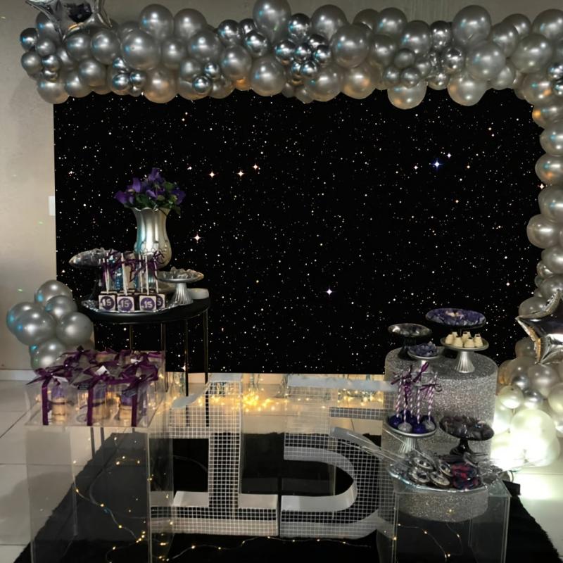 Night Sky Star Backdrop 210 x 149 Perfect for Shower Party Birthday Party