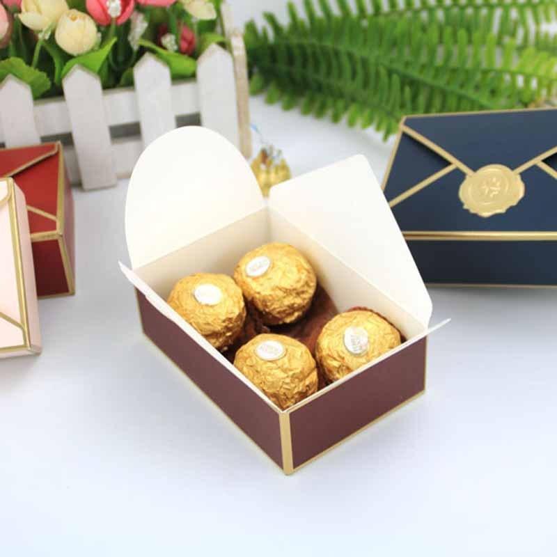 20pcs Envelope Shape Gift Boxes for Wedding Favor Candy Box DIY Birthday Party