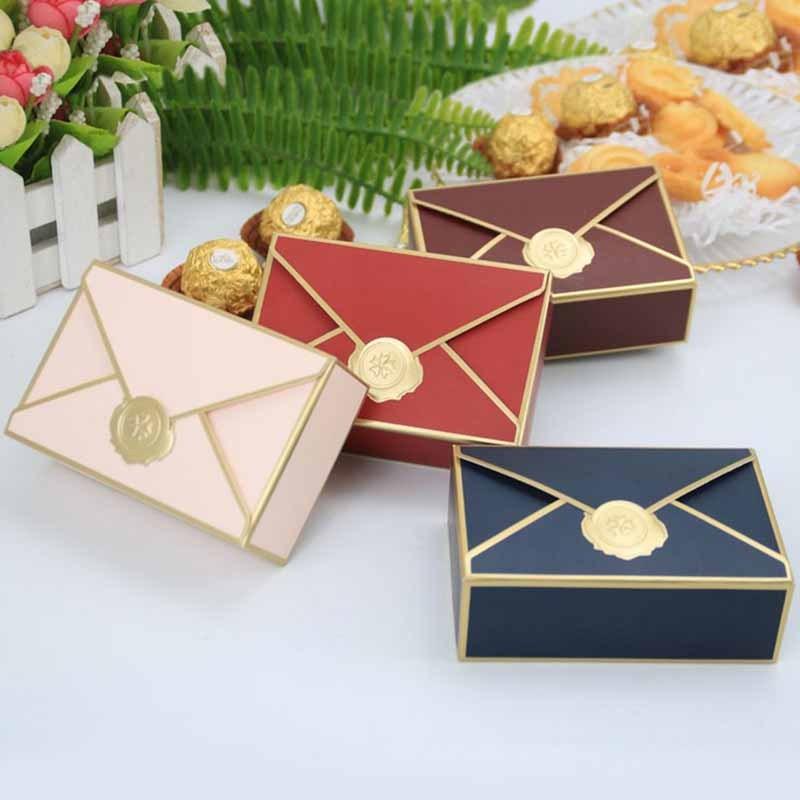 20pcs Envelope Shape Gift Boxes for Wedding Favor Candy Box DIY Birthday Party