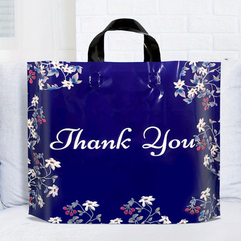 5 Colorful Flower Print Gift Bags for Parties, Shopping, Picnics