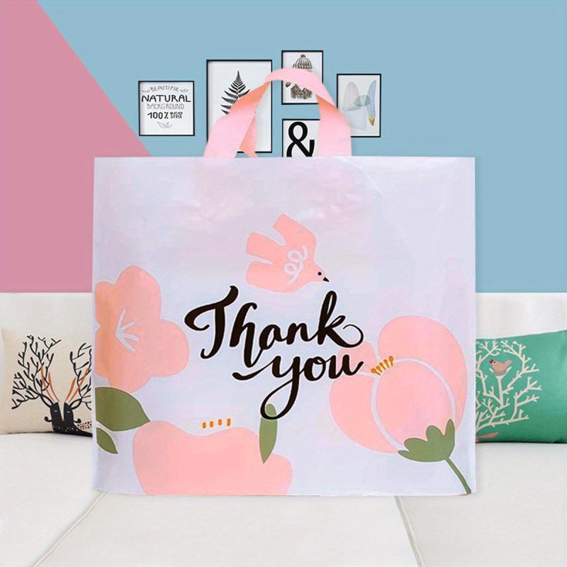 5 Colorful Flower Print Gift Bags for Parties, Shopping, Picnics