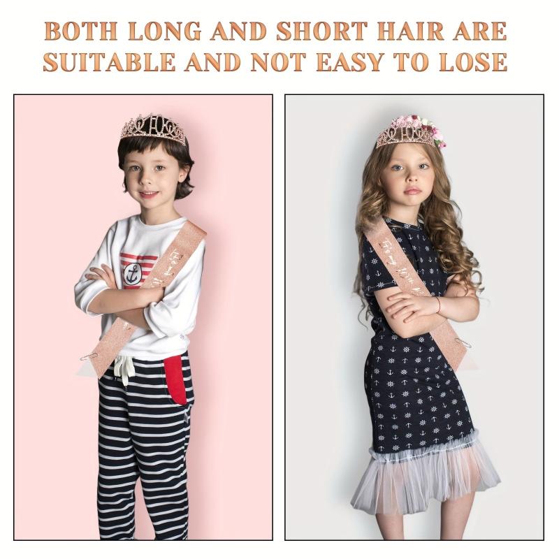 10th Birthday Sash & Tiara Set - Rose Gold Crown for 10 Year Old Girls