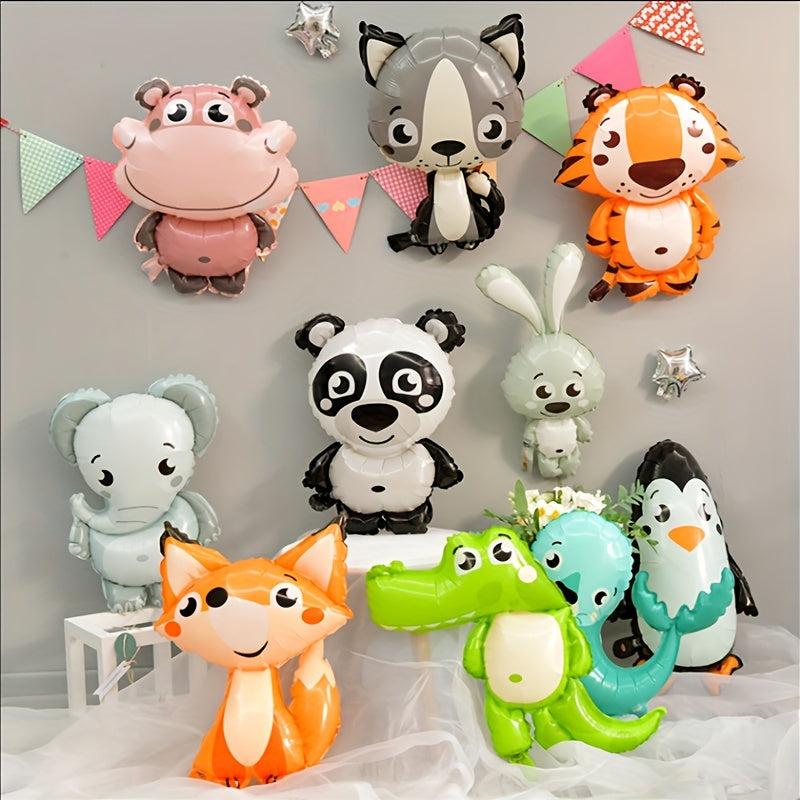 Jungle Animal Foil Balloons for Baby Shower and Birthday Party Decor
