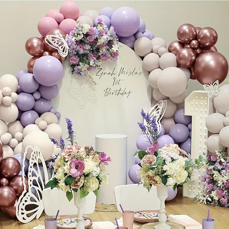 146pcs Lavender Pink Balloon Garland Kit for Baby Shower Wedding