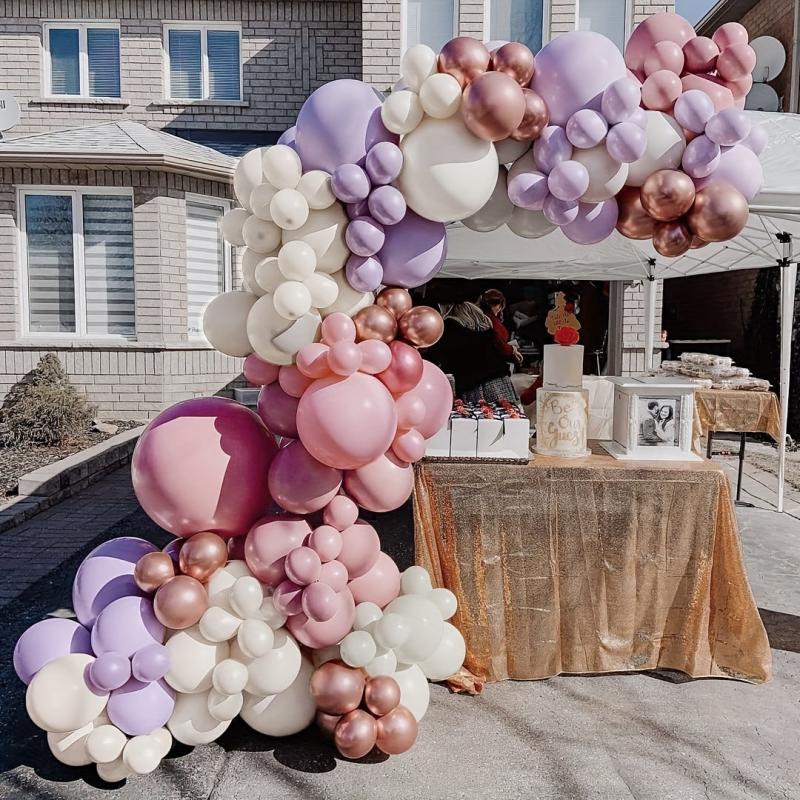 146pcs Lavender Pink Balloon Garland Kit for Baby Shower Wedding