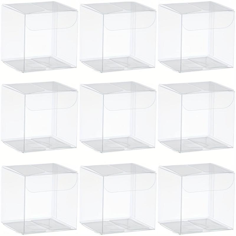 10pcs Clear Candy Boxes Mini Desserts Packing Box Party Favors Box Packs