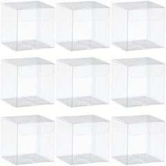 10pcs Clear Candy Boxes Mini Desserts Packing Box Party Favors Box Packs