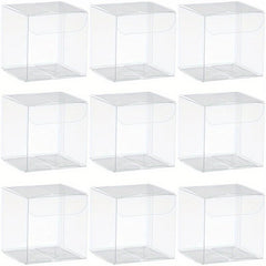 10pcs Clear Candy Boxes Mini Desserts Packing Box Party Favors Box Packs