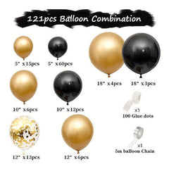 116pcs Balloon Garland Kit Confetti Latex Wedding Birthday Party Decoration