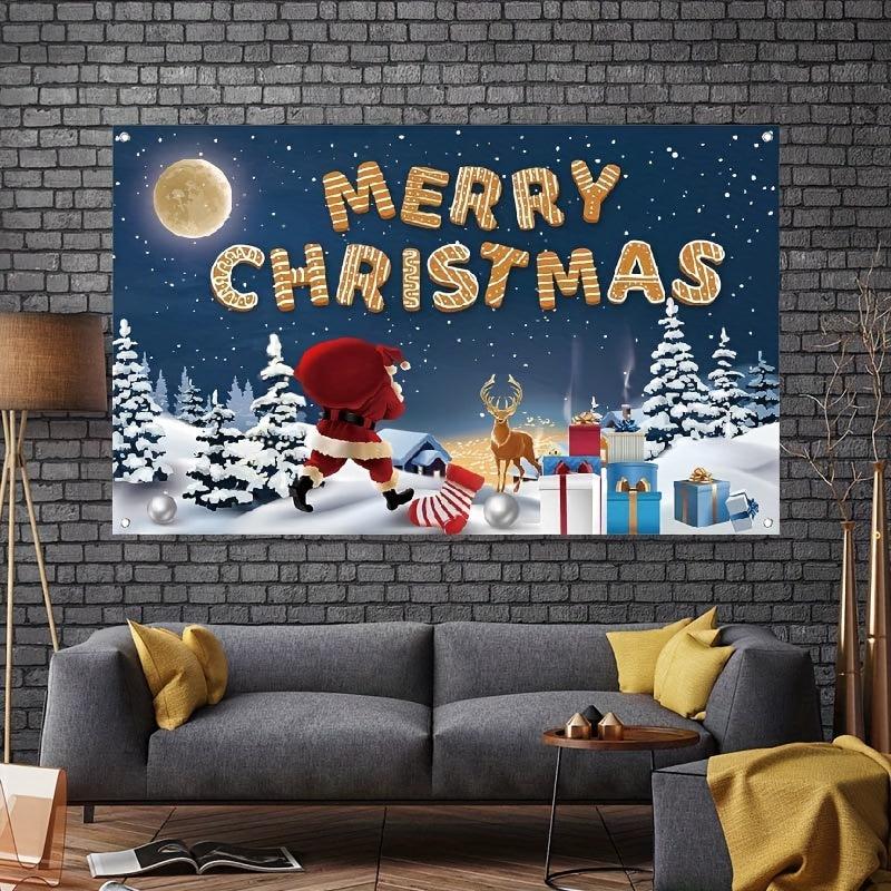 Merry Christmas Banner 109x179cm - Christmas Party Decorations