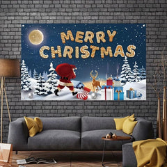 Merry Christmas Banner 109x179cm - Christmas Party Decorations