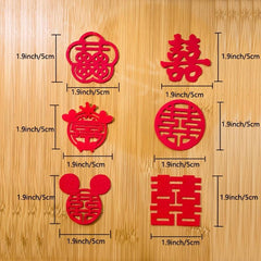 30pcs Wedding Room Decoration Stickers Happy Event Cartoon Stickers