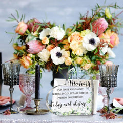 Wedding Memorial Sign In Memory Of Acrylic Heart