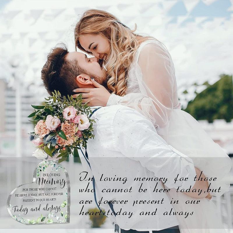 Wedding Memorial Sign In Memory Of Acrylic Heart