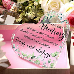 Wedding Memorial Sign In Memory Of Acrylic Heart