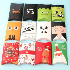 Festive Christmas Ghost Candy Pillow Box for Parties