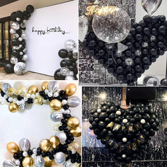 200pcs 5 Inch 12 Latex Balloons Birthday Halloween Graduation Party Decor