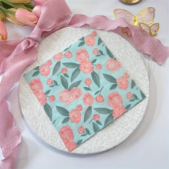 20pcs Vintage Wild Flower Printed Napkins for Wedding Tea Party