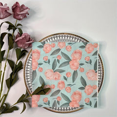 20pcs Vintage Wild Flower Printed Napkins for Wedding Tea Party