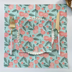 20pcs Vintage Wild Flower Printed Napkins for Wedding Tea Party
