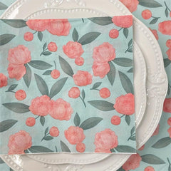 20pcs Vintage Wild Flower Printed Napkins for Wedding Tea Party