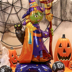 Halloween Witch Base Balloon Decoration for Party Scenes