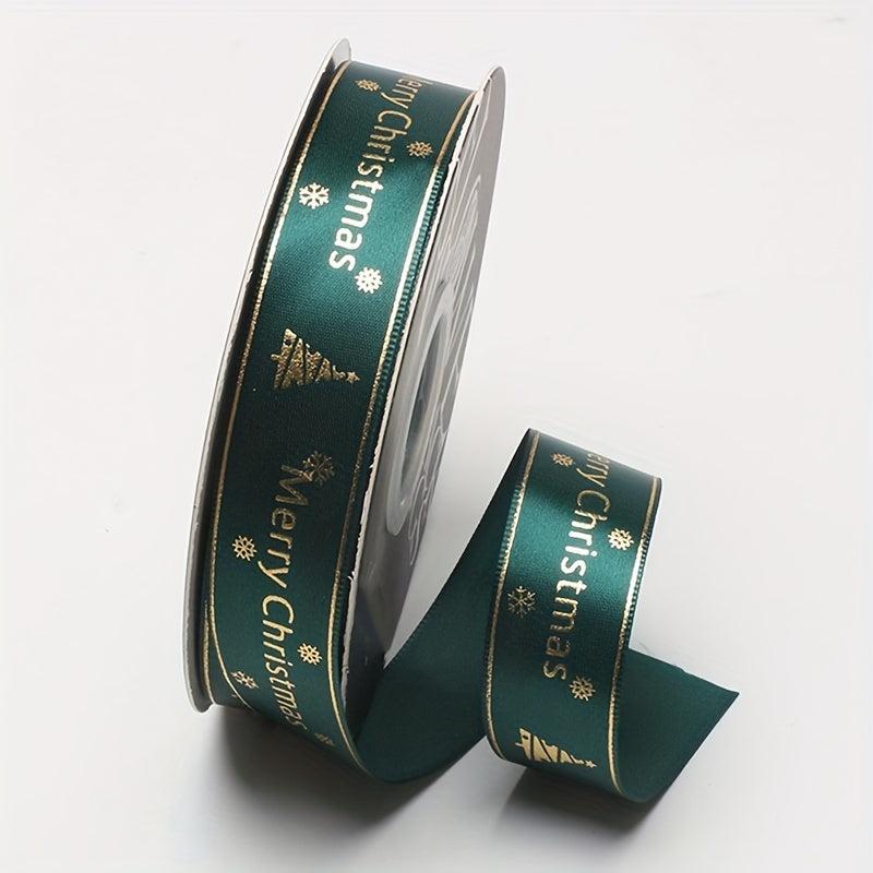 Christmas Party Decorations Packaging Bows Hot Stamping Ribbons