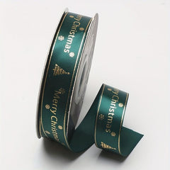 Christmas Party Decorations Packaging Bows Hot Stamping Ribbons