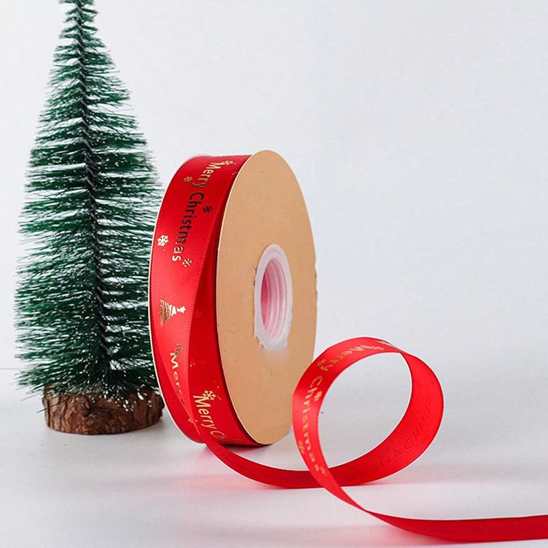 Christmas Party Decorations Packaging Bows Hot Stamping Ribbons