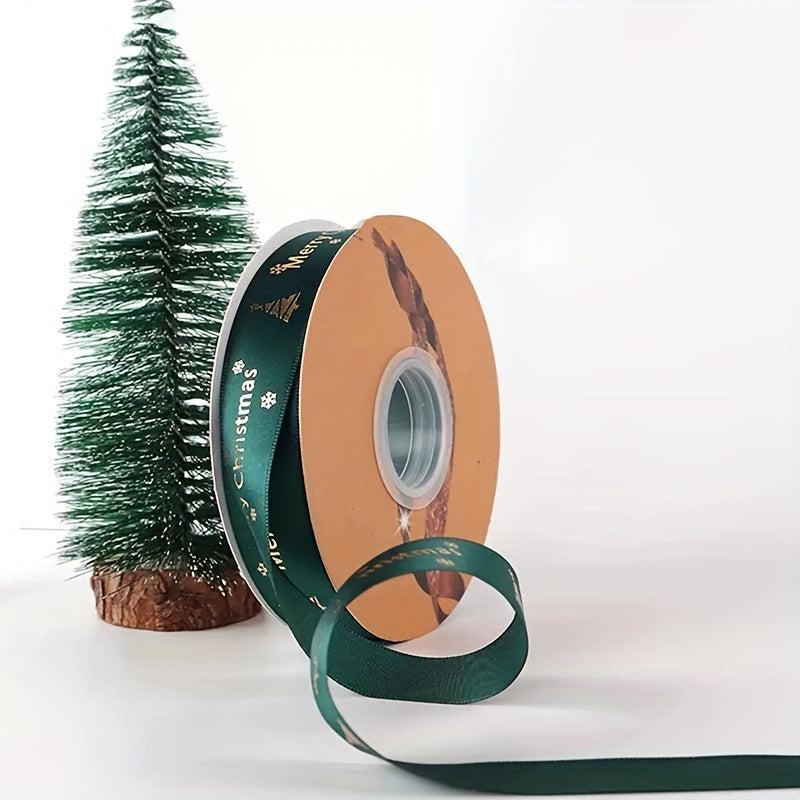 Christmas Party Decorations Packaging Bows Hot Stamping Ribbons
