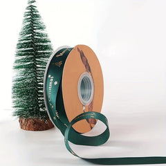 Christmas Party Decorations Packaging Bows Hot Stamping Ribbons